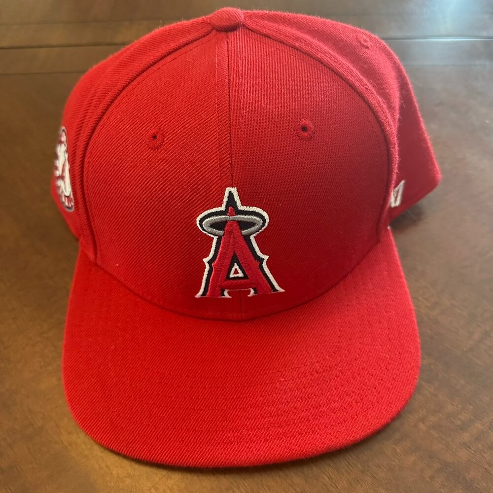 Los Angeles Angels MLB Hat '47 Brand Fitted Cap Red Baseball Anaheim